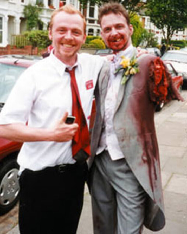 On location in Crouch End with Simon Pegg on the first day of filming of Shaun Of The Dead