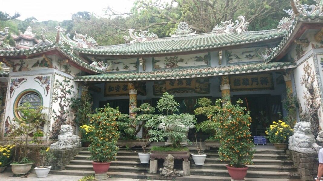 One of the temples on the Marble Mountains