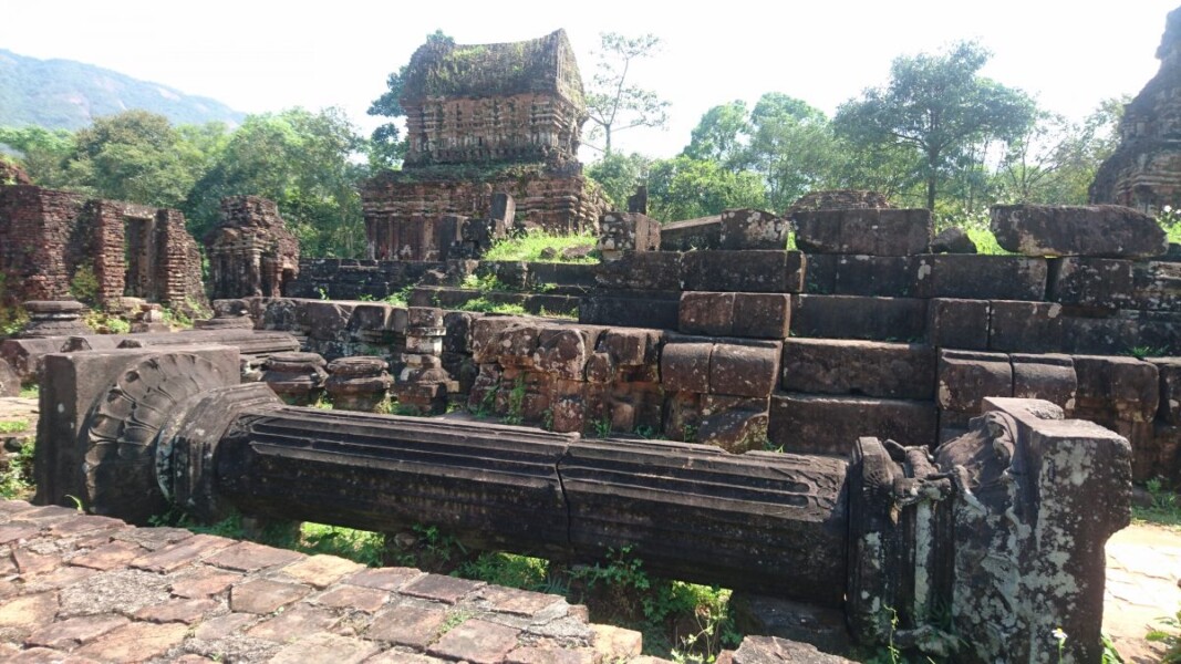 Did the ancient Greeks visit South East Asia? There's a decidedly Greco-Roman influence in some of the architecture at My Son