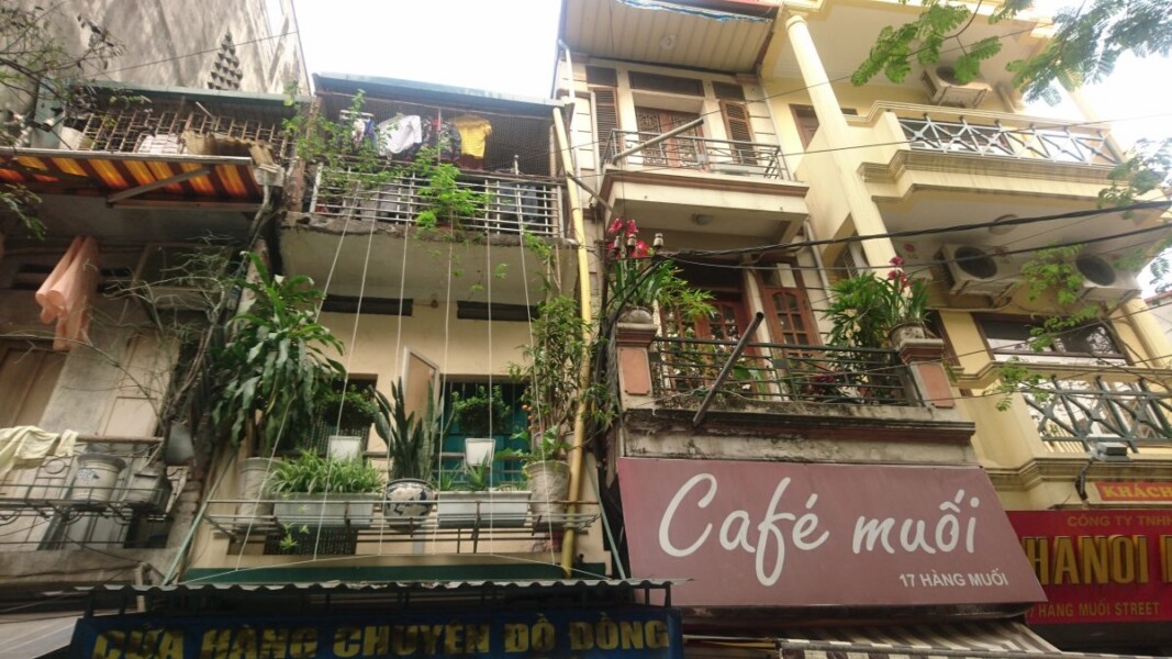 Hanoi is a hectic, chaotic mixture of architecture and seemingly lacking in building regulations...