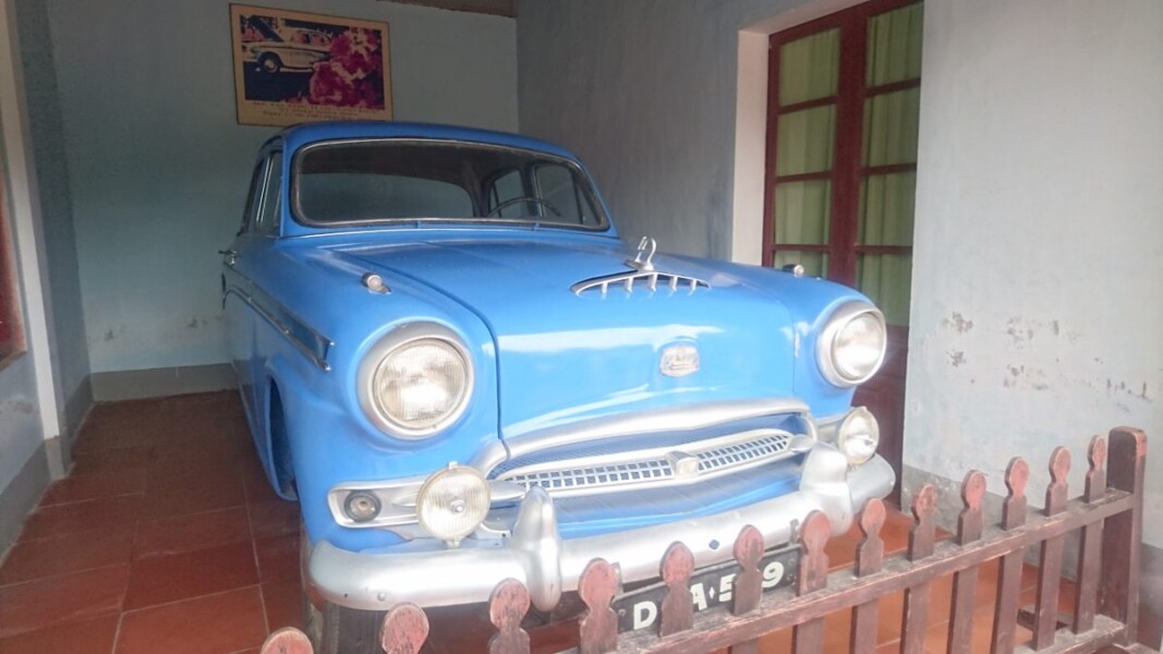 In the grounds of the temple adjacent to The Pagoda of the Celestial Lady is a memorial to the buddhist monk; Quang Duc, who immolated himself in Saigon in 1963. This is the car he travelled in and which appears behind him in the extraordinary photos of his protest suicide